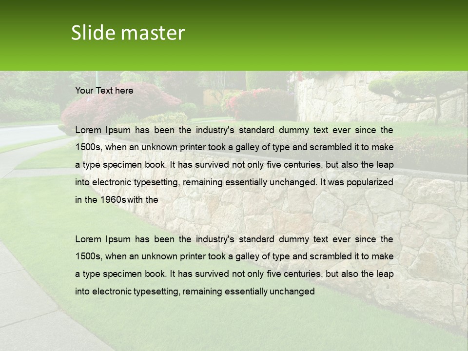 Architectural Structure Of The Garden PowerPoint Template