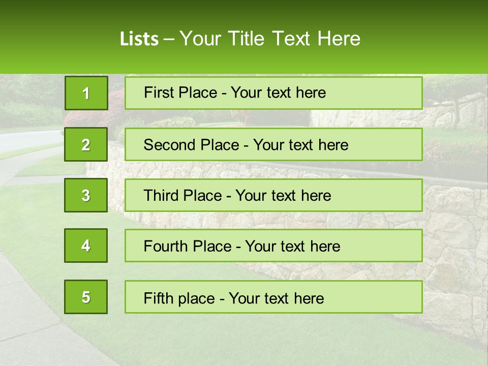 Architectural Structure Of The Garden PowerPoint Template