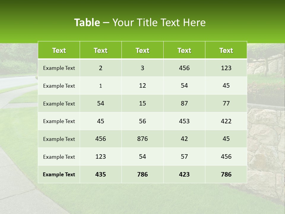 Architectural Structure Of The Garden PowerPoint Template