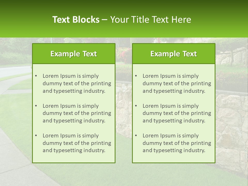 Architectural Structure Of The Garden PowerPoint Template