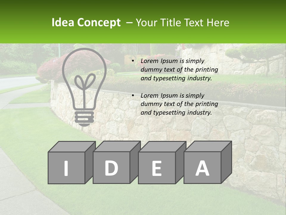 Architectural Structure Of The Garden PowerPoint Template