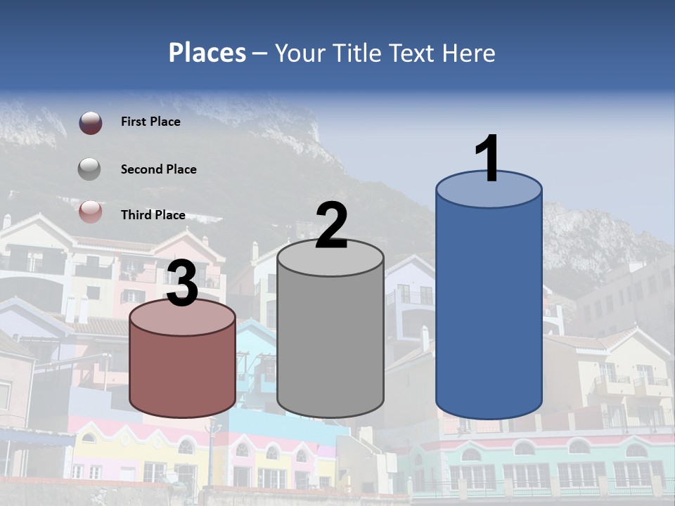 Houses By The Cliff PowerPoint Template