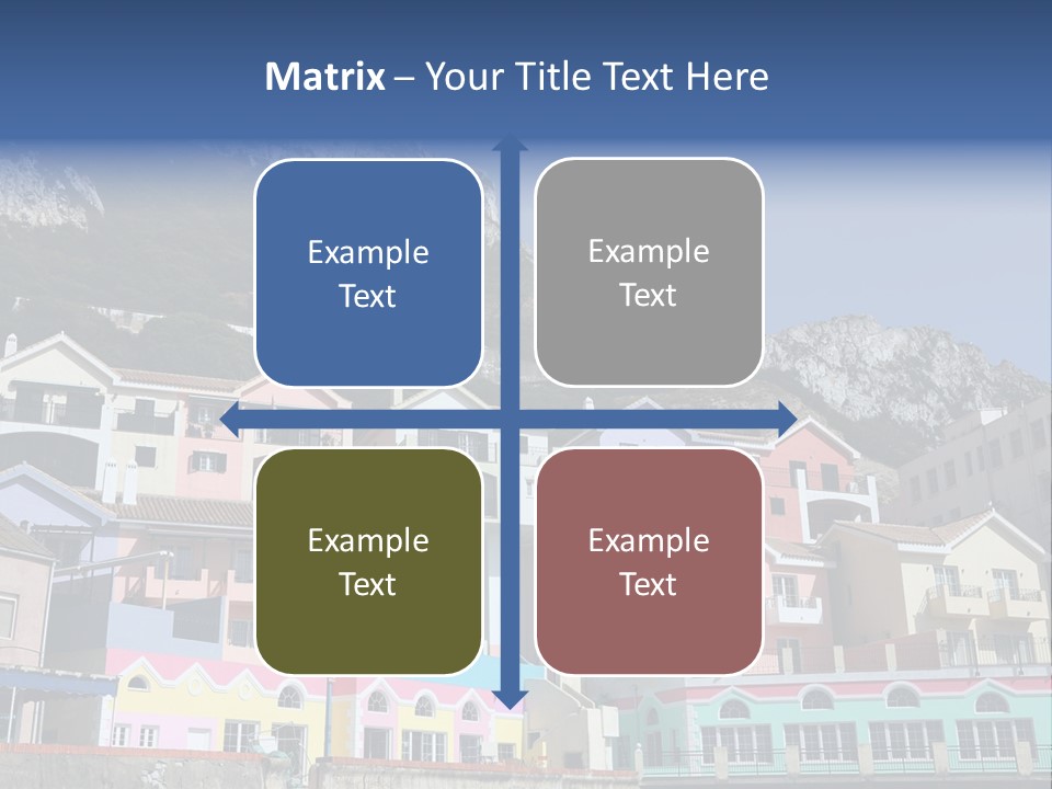 Houses By The Cliff PowerPoint Template