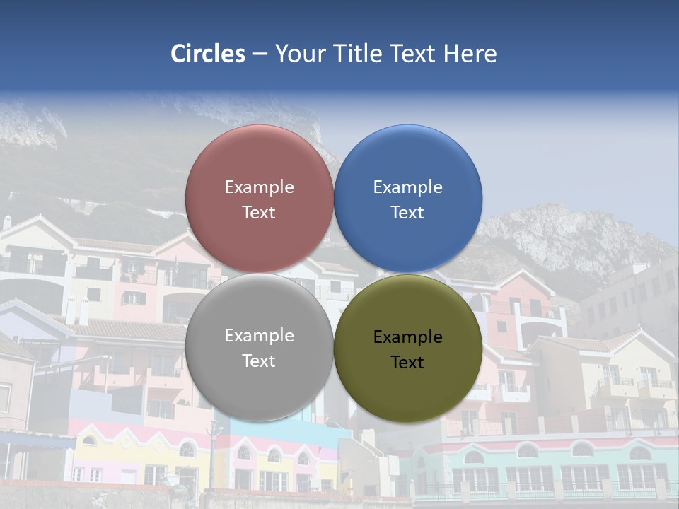 Houses By The Cliff PowerPoint Template