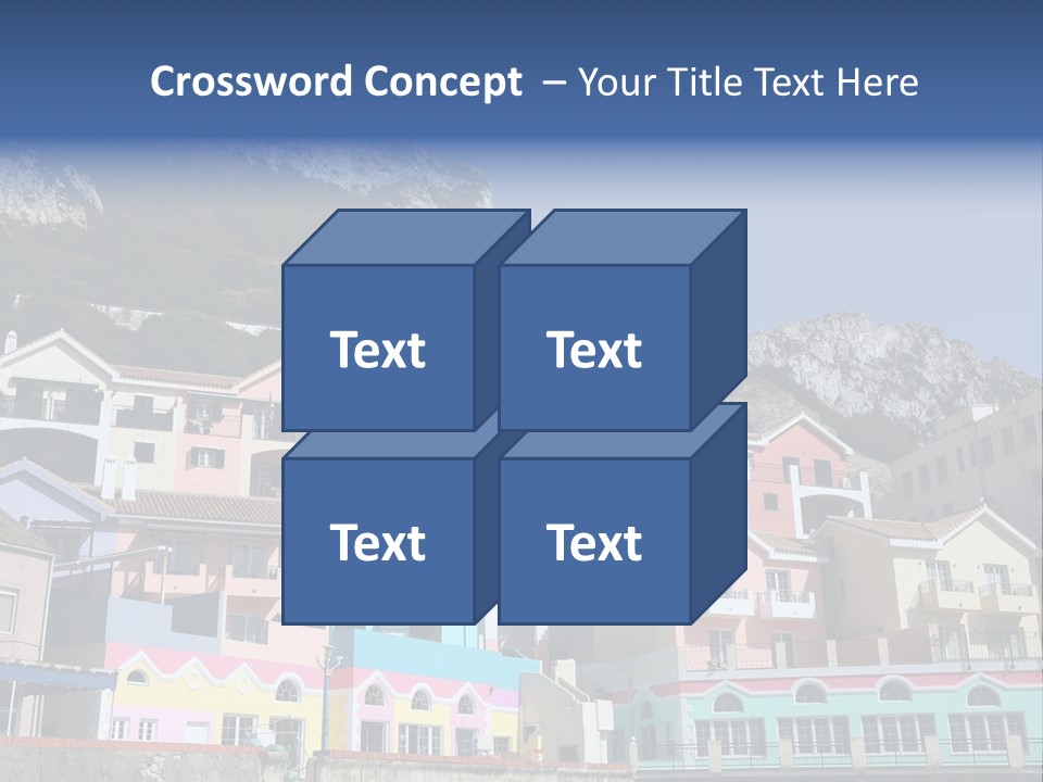 Houses By The Cliff PowerPoint Template