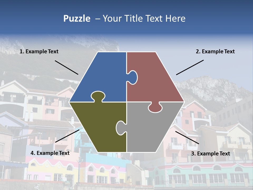 Houses By The Cliff PowerPoint Template