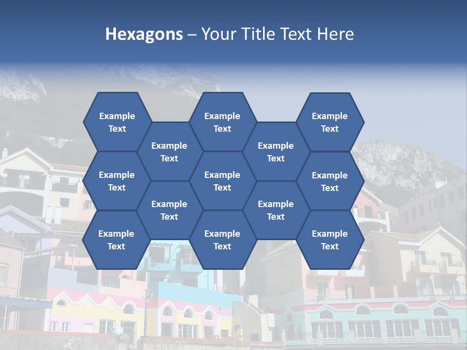 Houses By The Cliff PowerPoint Template