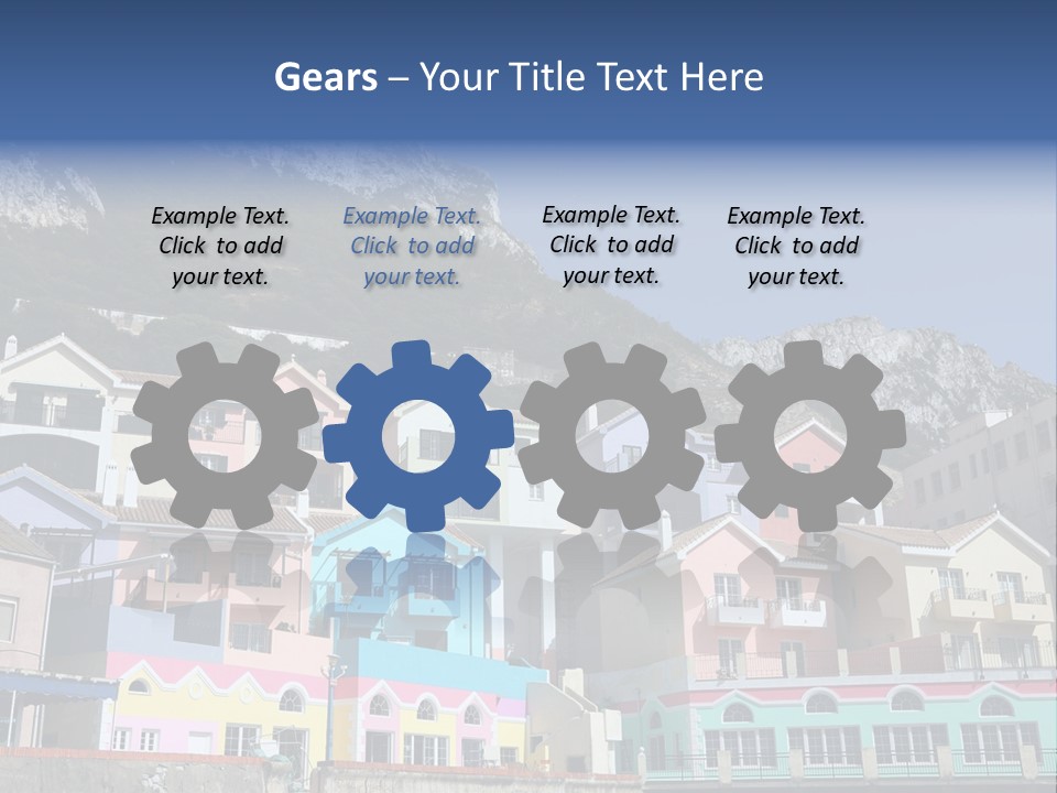 Houses By The Cliff PowerPoint Template