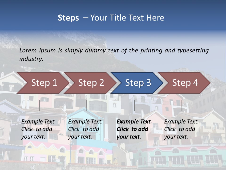 Houses By The Cliff PowerPoint Template