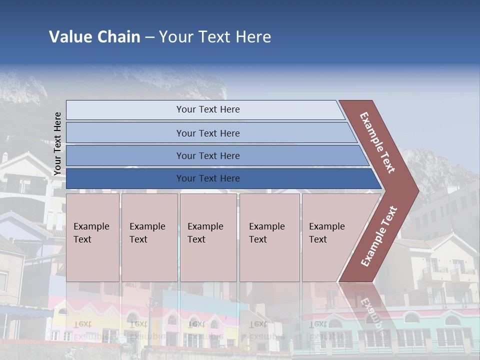Houses By The Cliff PowerPoint Template