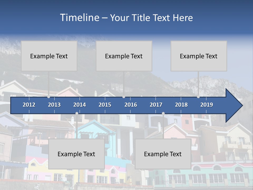 Houses By The Cliff PowerPoint Template