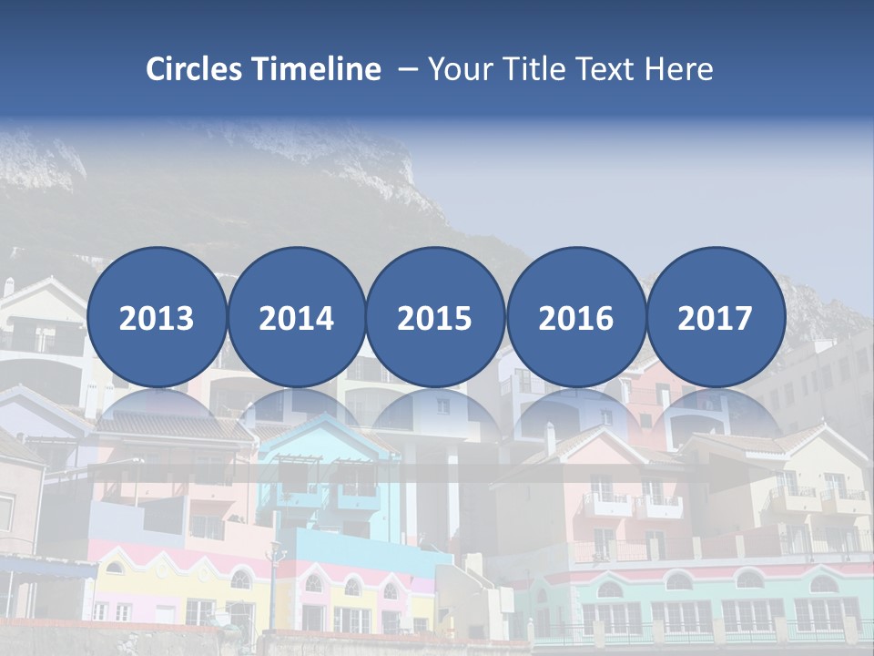 Houses By The Cliff PowerPoint Template