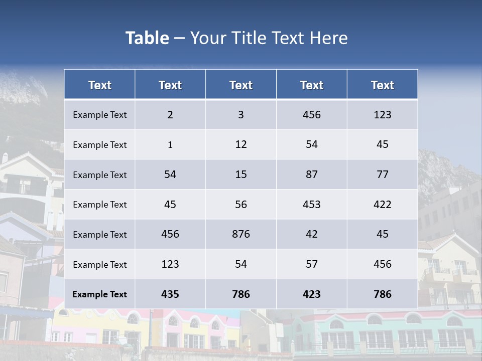 Houses By The Cliff PowerPoint Template