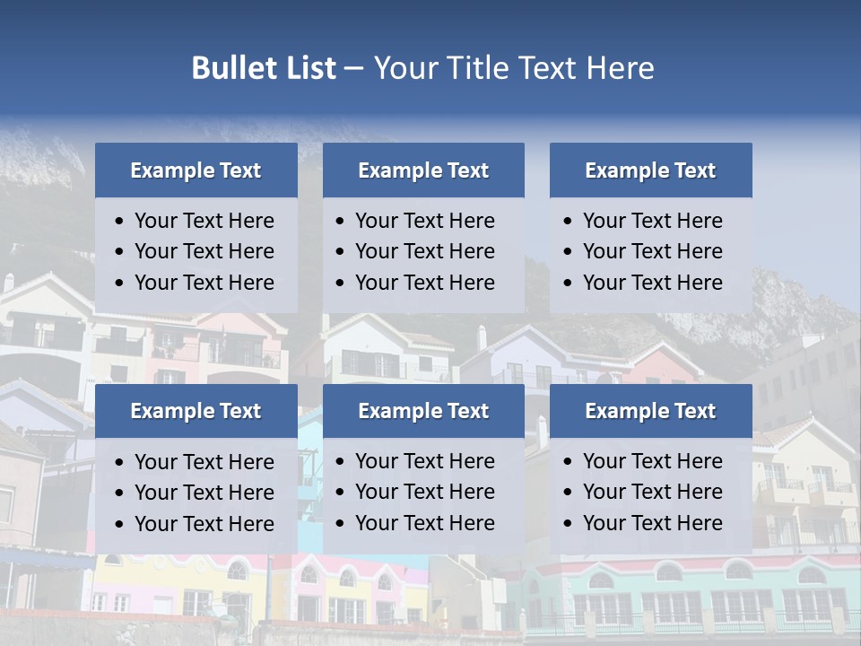 Houses By The Cliff PowerPoint Template