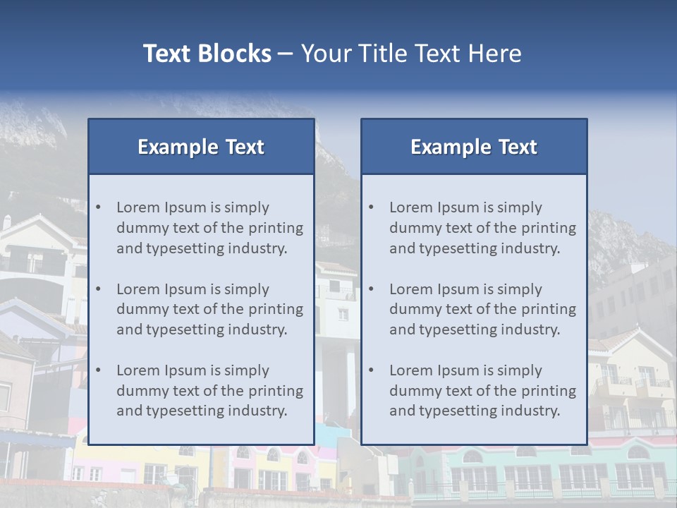 Houses By The Cliff PowerPoint Template