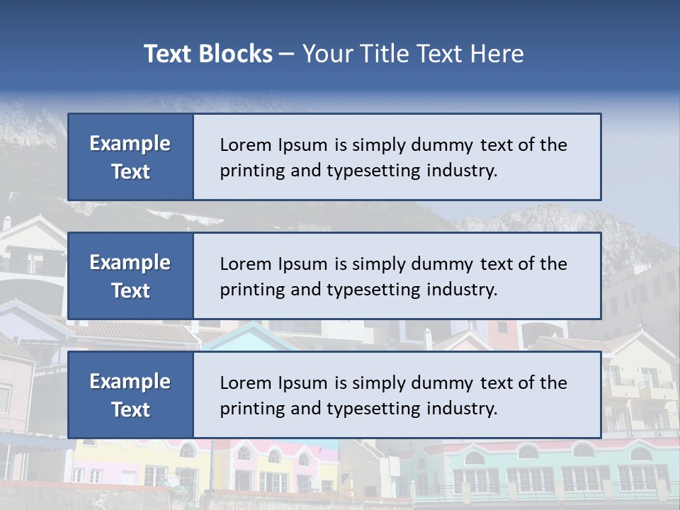 Houses By The Cliff PowerPoint Template