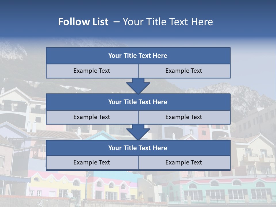 Houses By The Cliff PowerPoint Template