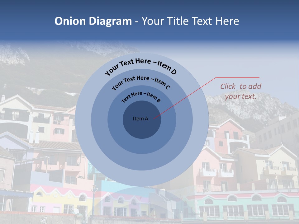 Houses By The Cliff PowerPoint Template