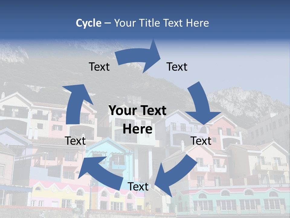 Houses By The Cliff PowerPoint Template