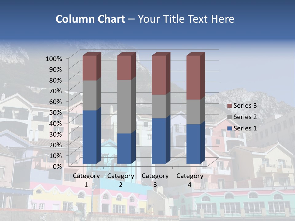 Houses By The Cliff PowerPoint Template