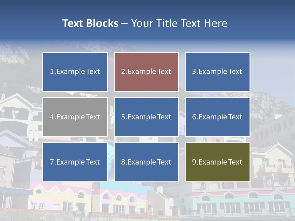Houses By The Cliff PowerPoint Template