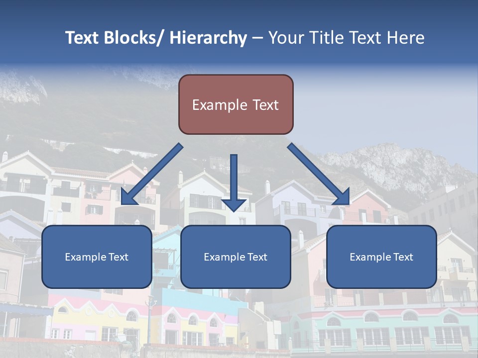 Houses By The Cliff PowerPoint Template
