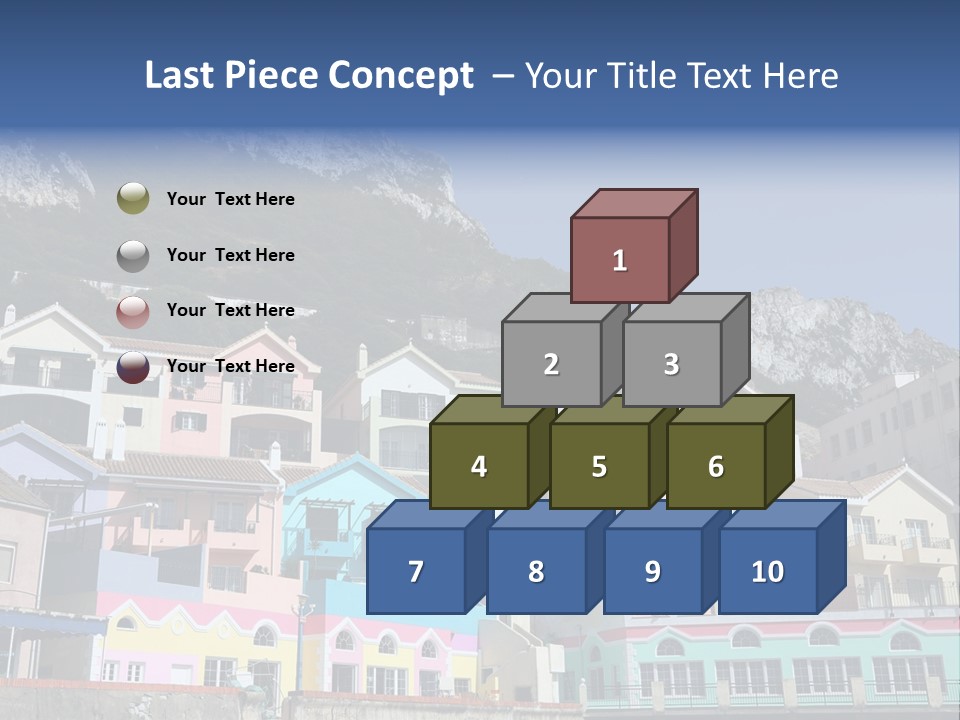 Houses By The Cliff PowerPoint Template