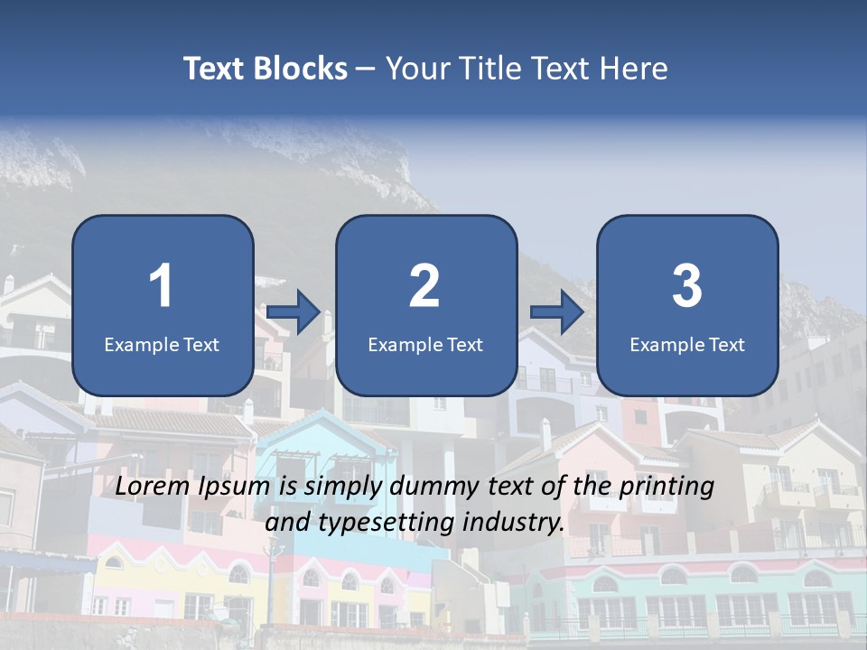 Houses By The Cliff PowerPoint Template