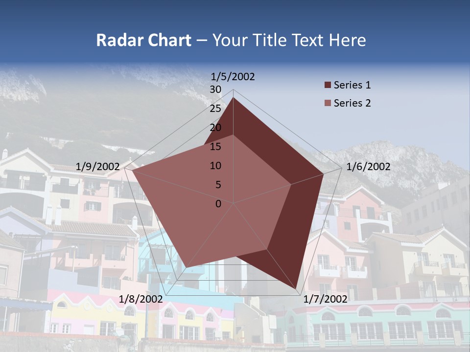 Houses By The Cliff PowerPoint Template