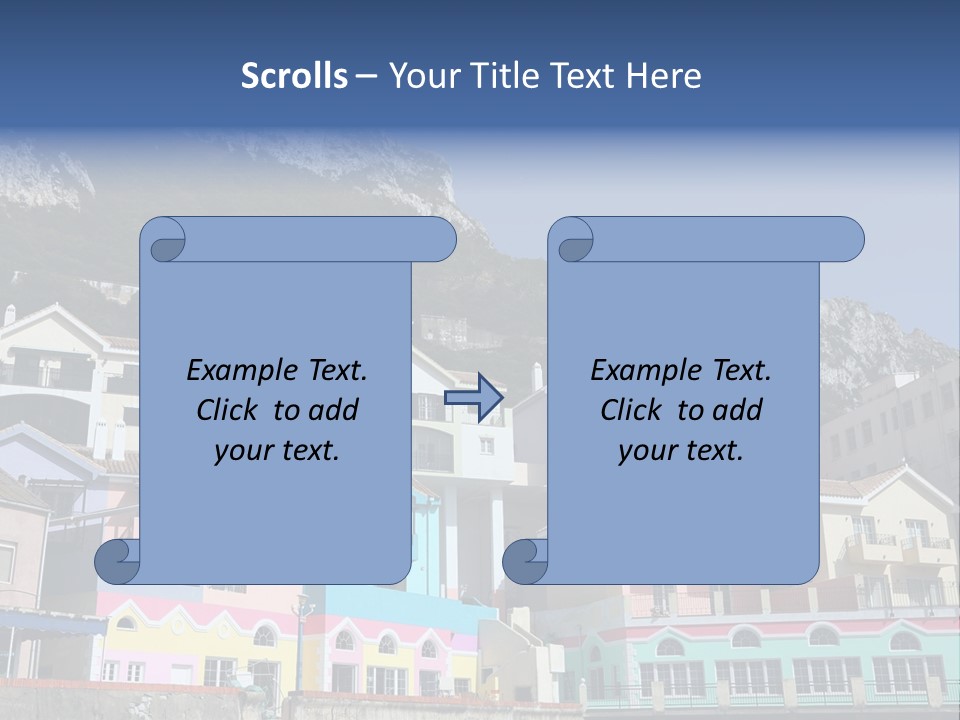 Houses By The Cliff PowerPoint Template