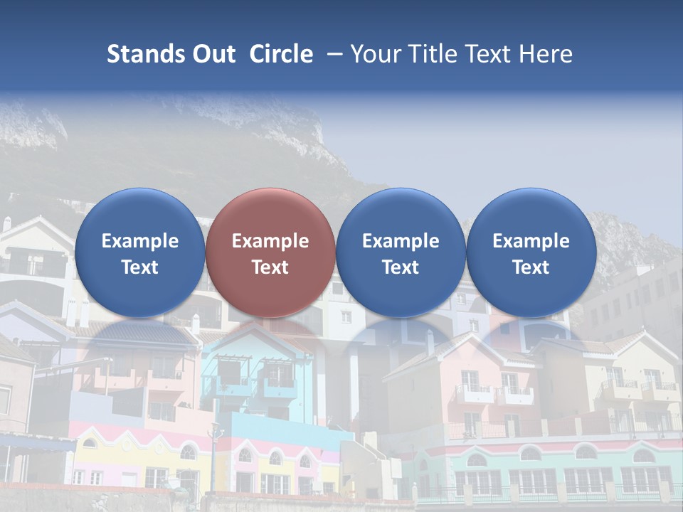 Houses By The Cliff PowerPoint Template