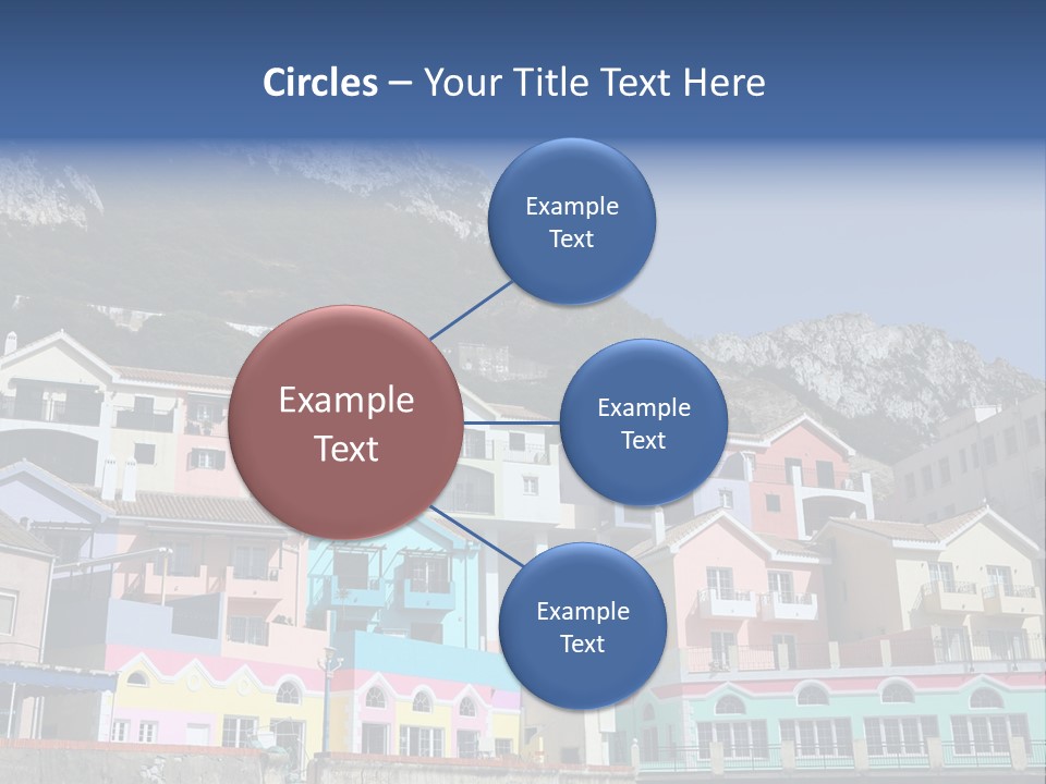 Houses By The Cliff PowerPoint Template