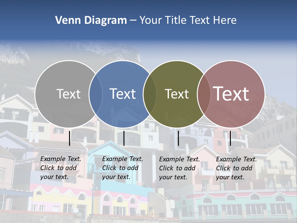 Houses By The Cliff PowerPoint Template
