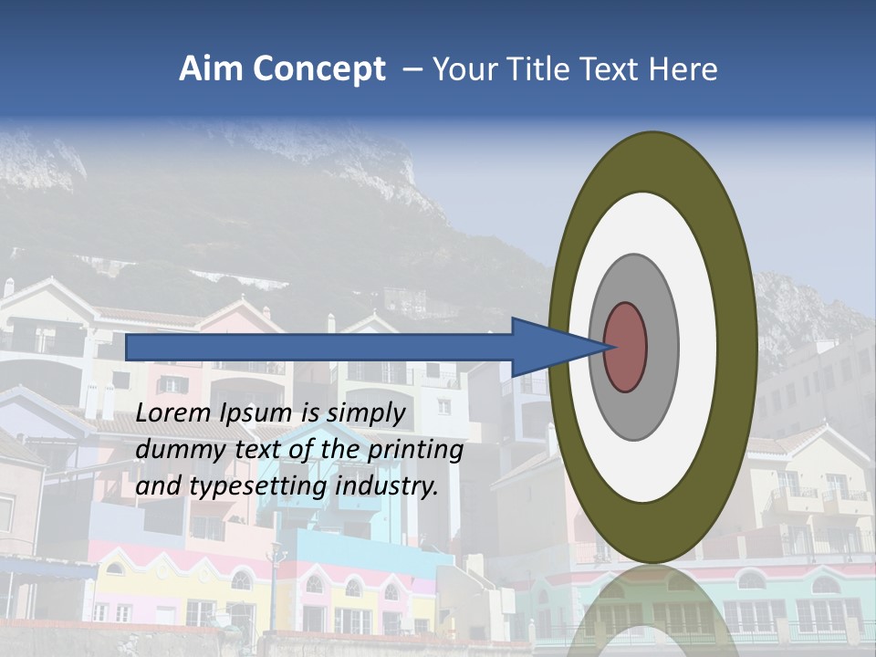 Houses By The Cliff PowerPoint Template