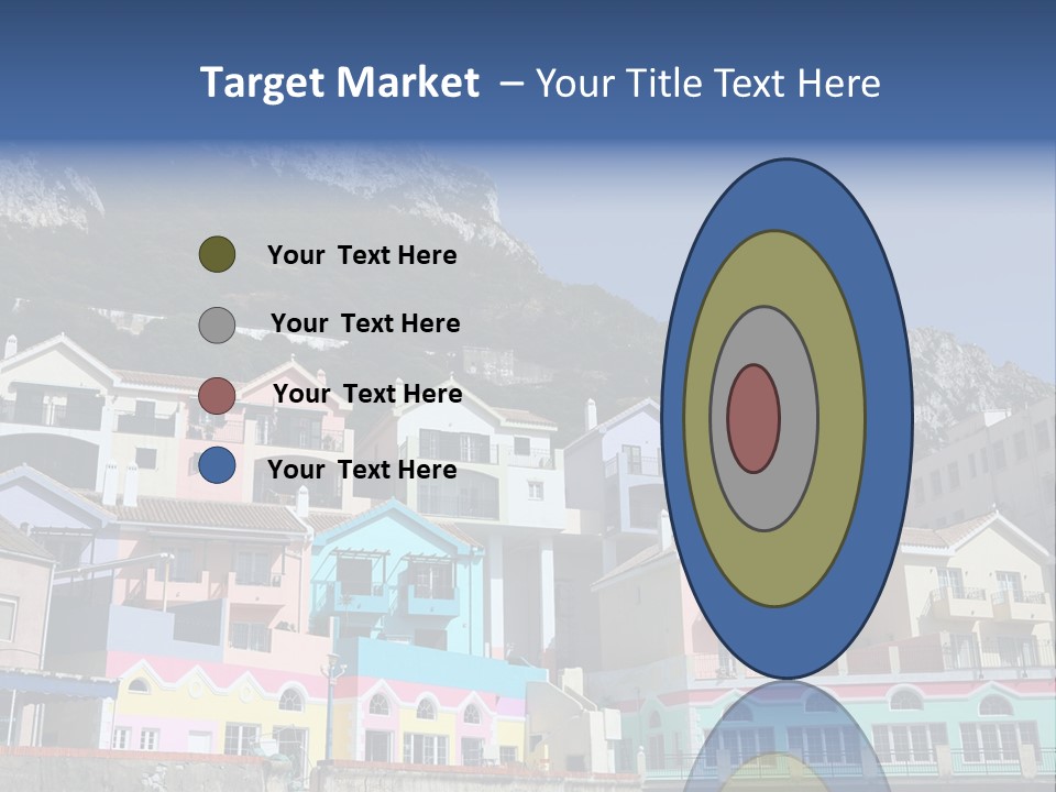 Houses By The Cliff PowerPoint Template