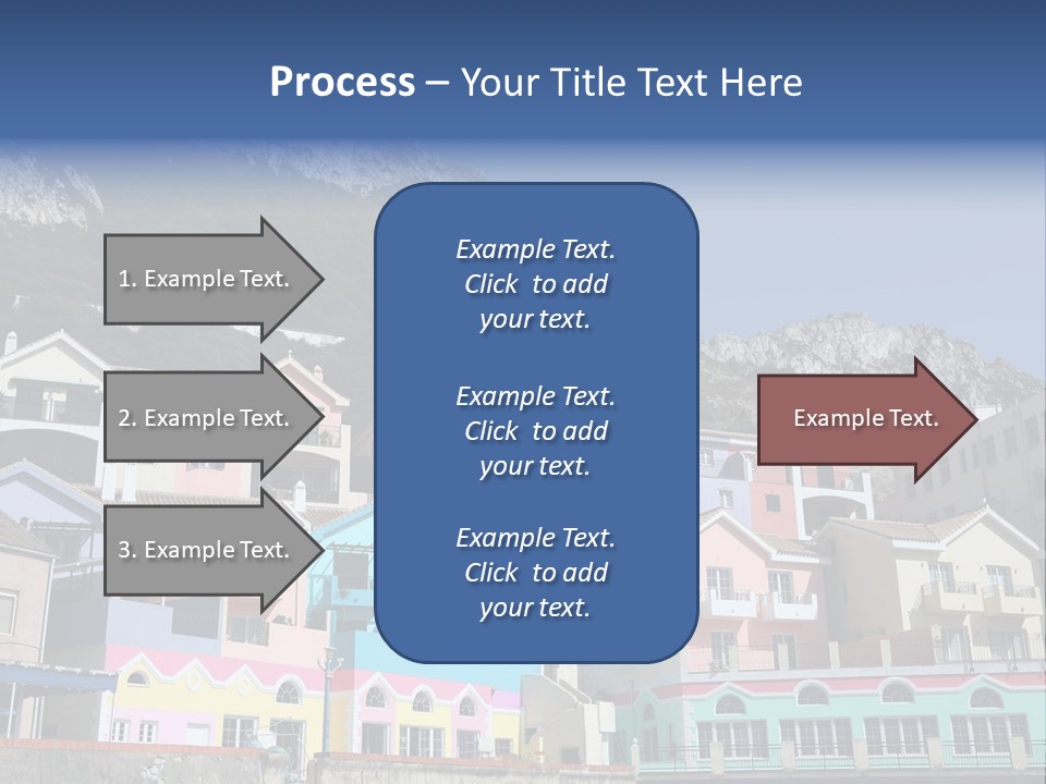 Houses By The Cliff PowerPoint Template
