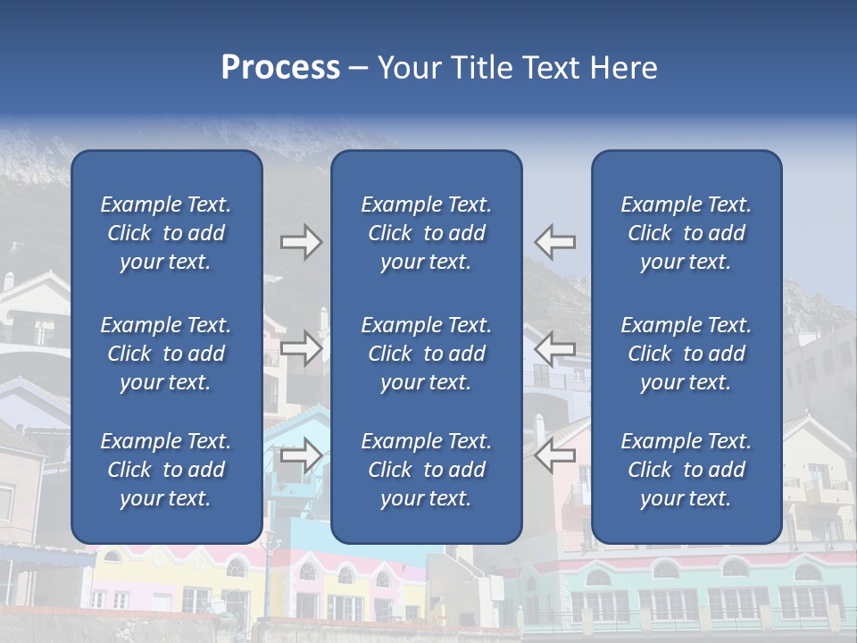 Houses By The Cliff PowerPoint Template