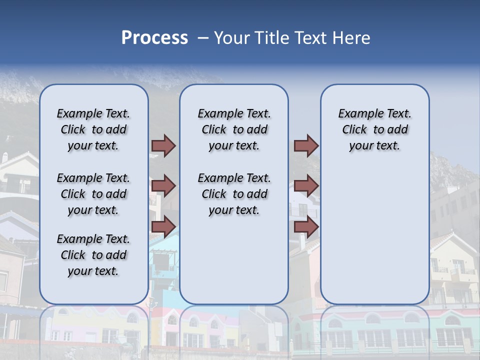 Houses By The Cliff PowerPoint Template