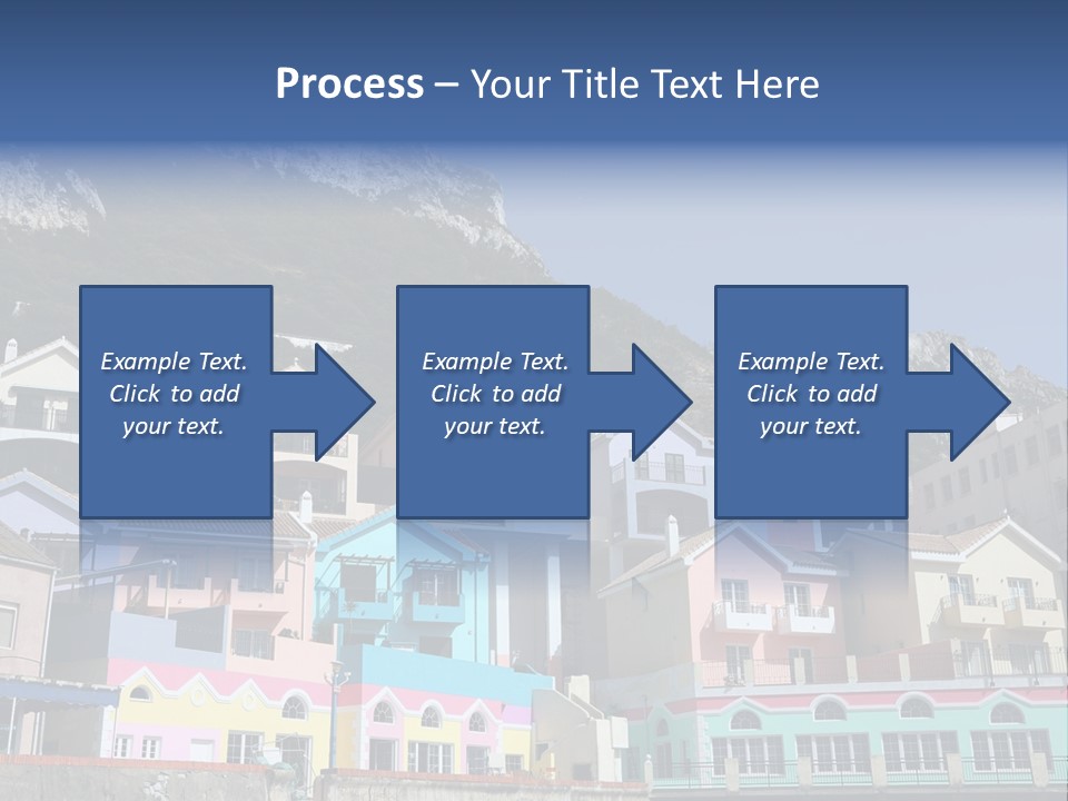 Houses By The Cliff PowerPoint Template