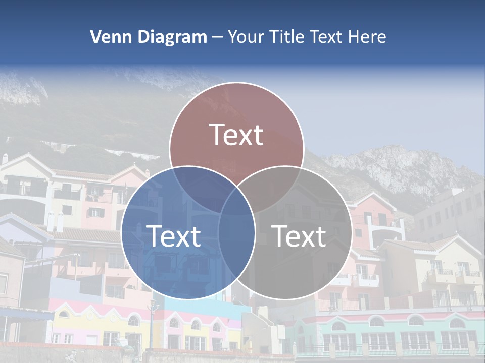 Houses By The Cliff PowerPoint Template