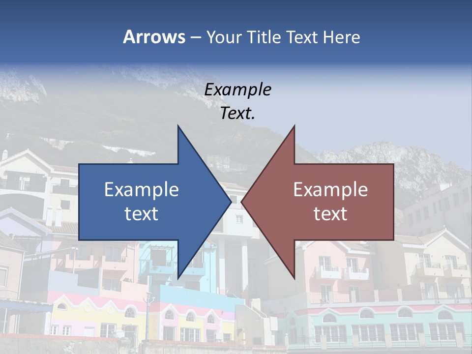 Houses By The Cliff PowerPoint Template