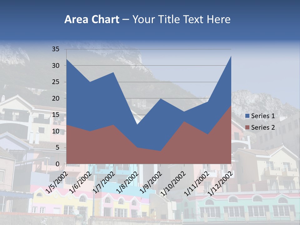 Houses By The Cliff PowerPoint Template