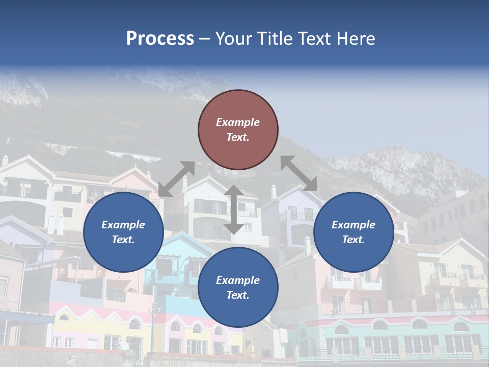 Houses By The Cliff PowerPoint Template