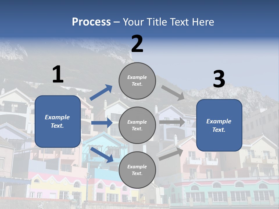 Houses By The Cliff PowerPoint Template