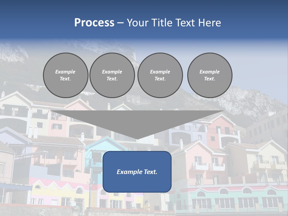 Houses By The Cliff PowerPoint Template