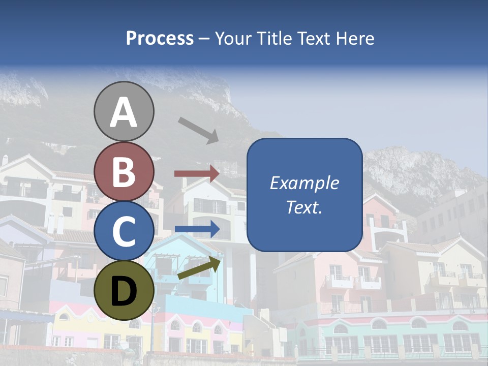 Houses By The Cliff PowerPoint Template