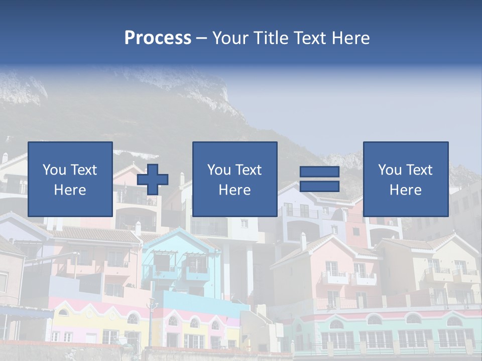 Houses By The Cliff PowerPoint Template