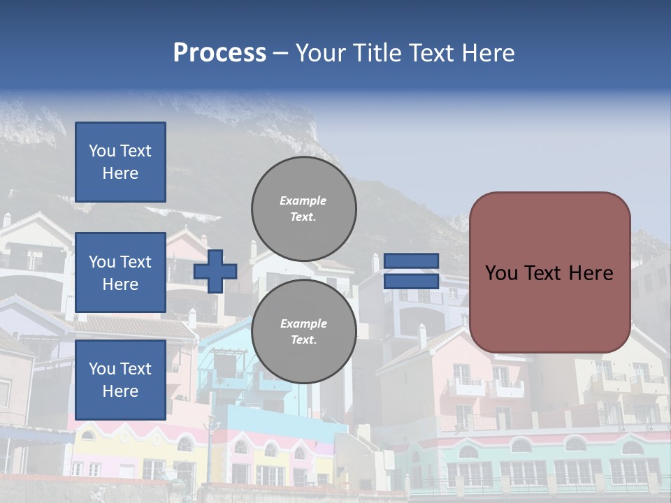 Houses By The Cliff PowerPoint Template