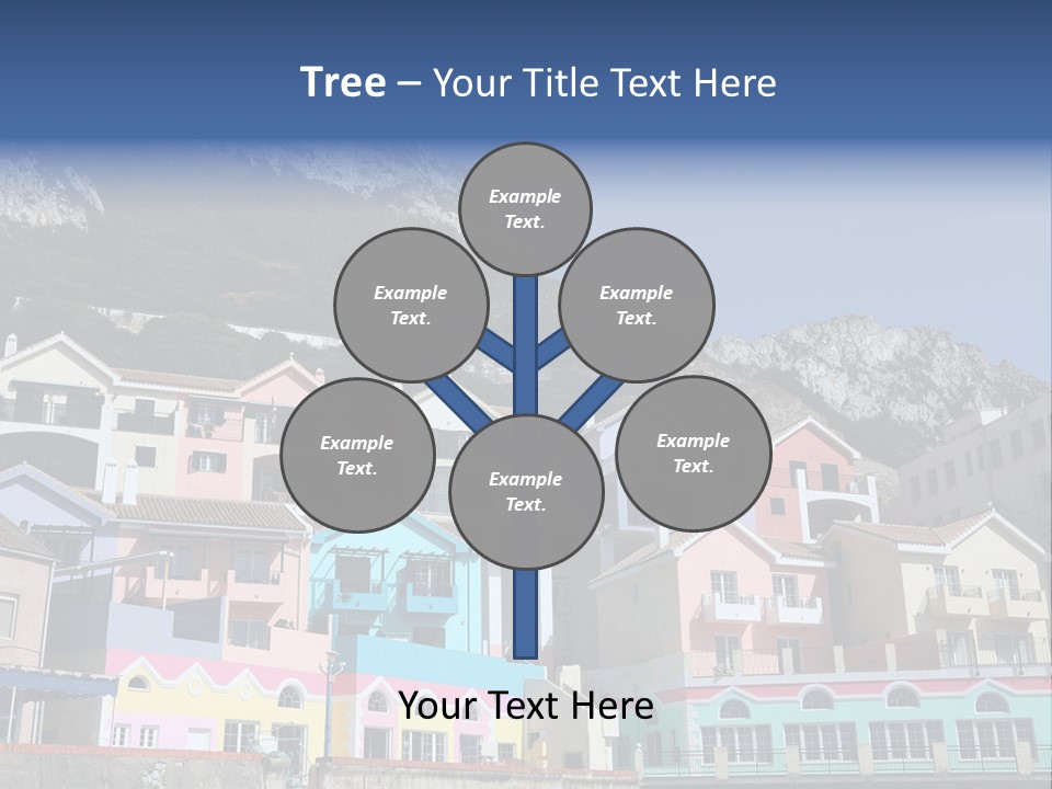 Houses By The Cliff PowerPoint Template
