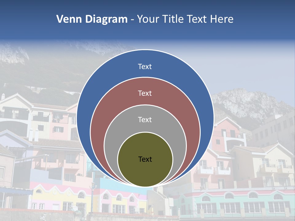 Houses By The Cliff PowerPoint Template